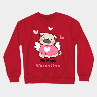 Funny Pug Valentine Crewneck Sweatshirt